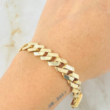 Cuban Links Bracelet 28.2gr / 8 3/4 in / 10mm Yellow Gold Nac.Esp. 18K ©
