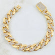 Cuban Links Bracelet 23.15gr / 7 3/4 in / 10mm Yellow Gold Nac.Esp. 18K ©