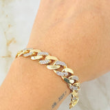 Cuban Links Bracelet 23.15gr / 7 3/4 in / 10mm Yellow Gold Nac.Esp. 18K ©