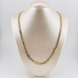 Cadena Figaro Cinco Aros 31.25gr / 23 1/2 in / 7mm Oro Amarillo Nac.Esp. 18K *