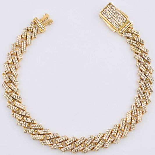 Pulso Cubano 30.45gr / 8 3/4 in / 10mm Oro Amarillo Nac.Esp. 18K *