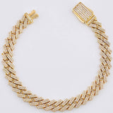 Pulso Cubano 30.45gr / 8 3/4 in / 10mm Oro Amarillo Nac.Esp. 18K *