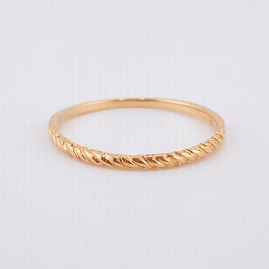 Anillo Entorchado 1gr / T7 1/4 / Oro Rosa 18K ©