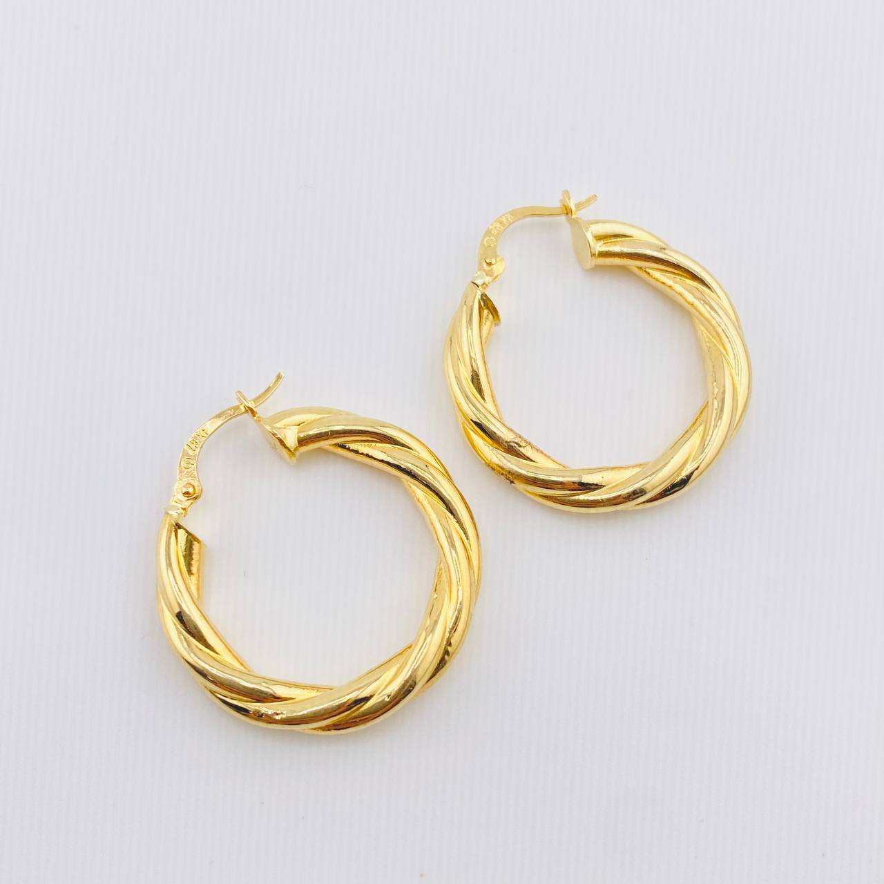 Candongas Mati 3.6gr / 1 1/4 in / Oro Amarillo 18K *