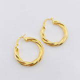 Candongas Mati 3.6gr / 1 1/4 in / Oro Amarillo 18K *