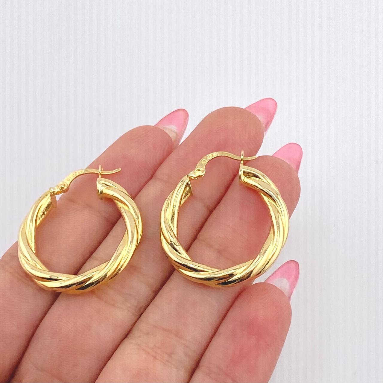 Candongas Mati 3.6gr / 1 1/4 in / Oro Amarillo 18K *