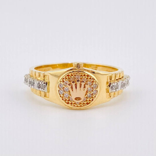 Anillo Correa Corona 4.5gr / T7 / Oro Amarillo 18K *