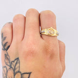 Anillo Correa Corona 4.5gr / T7 / Oro Amarillo 18K *