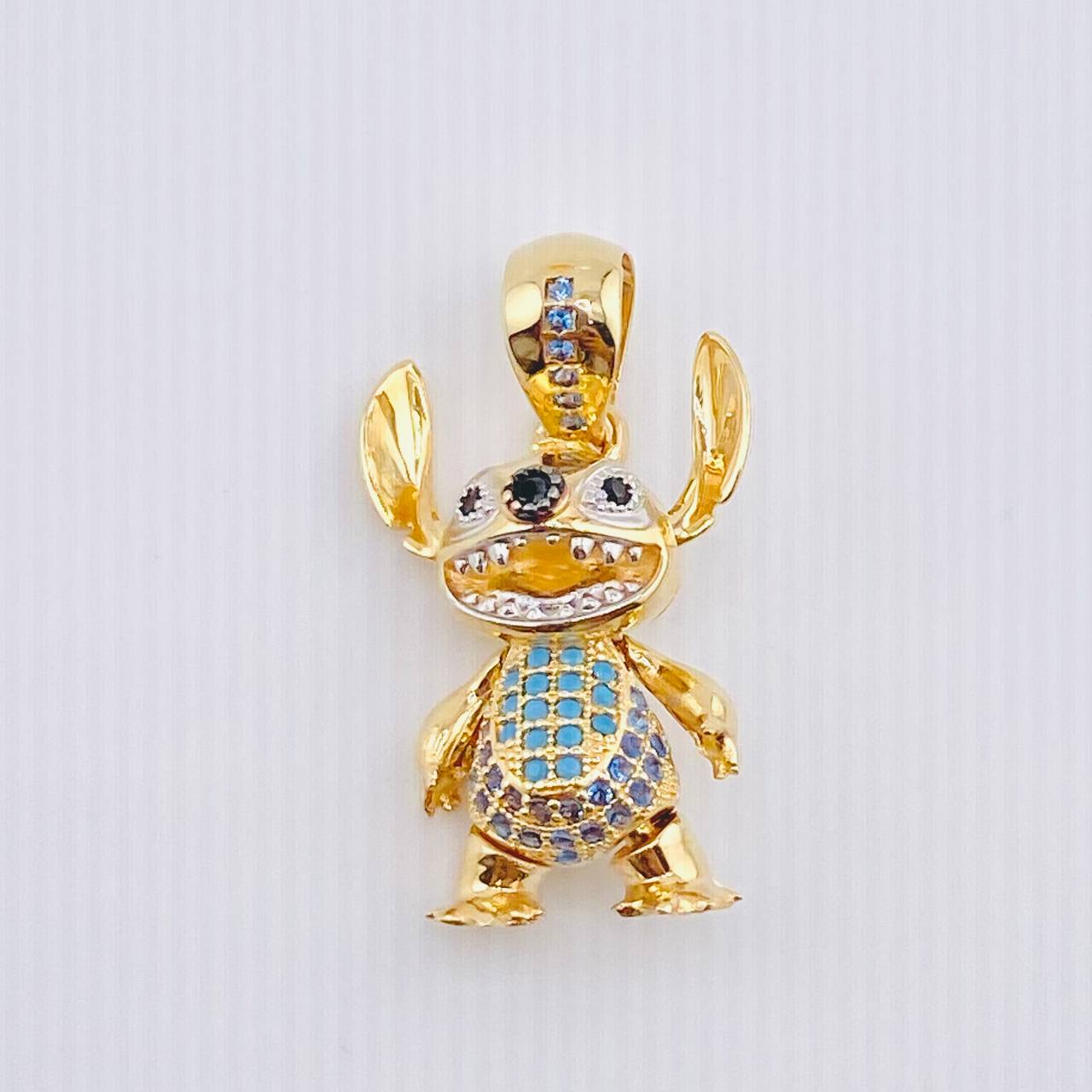 Monster 626 Pendant 5.4gr / 1 1/4 in / Two-Tone Yellow White Gold 18K