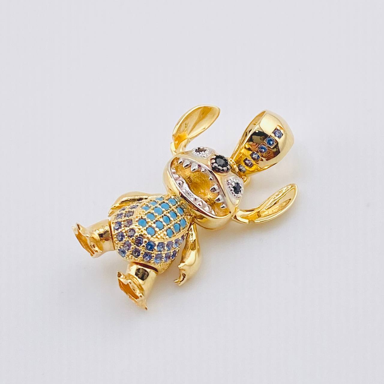 Dije Monstruo 626 5.45gr / 1 1/4 in / Dos Oros Amarillo Blanco 18K ©