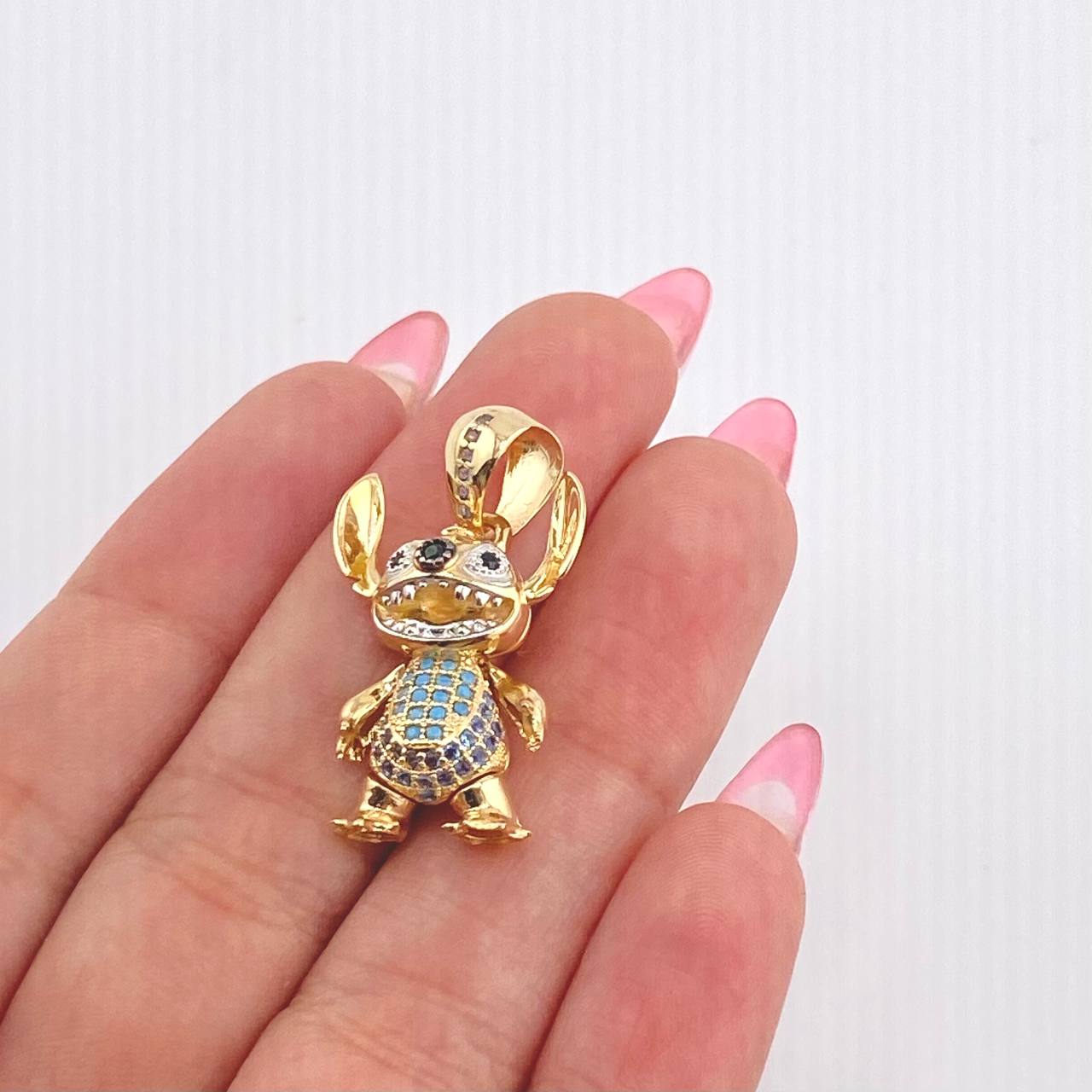 Pendant Monster 626 5.45gr / 1 1/4 in / Two Golds Yellow White 18K *
