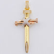 Pendant Cross Nails 16.5gr / 3 in / Three Golds 18K *