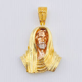 Pendant Face of Jesus 20.85gr / 2 in / Three 18K Golds *