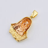 Pendant Face of Jesus 20.85gr / 2 in / Three 18K Golds *