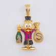 Dije Pato Bolsa De Dinero Botella De Champagne 9.45gr / 1 1/2 in / Oro Amarillo 18K *