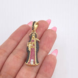 Dije Santa Muerte 6.65gr / 2 in / Dos Oros Amarillo Blanco 18K *