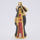 Dije Santa Muerte 6.65gr / 2 in / Dos Oros Amarillo Blanco 18K *