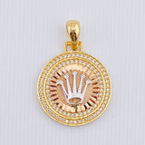 Dije Placa Corona Circular 4.5gr / 1 1/4 in / Tres Oros 18K ©