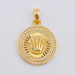 Dije Placa Corona Circular 4.55gr / 1 1/4 in / Oro Amarillo 18K *