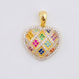 Dije Corazón Tupido 4.5gr / 1 in / Oro Amarillo 18K *