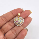 Dije Corazón Tupido 4.5gr / 1 in / Oro Amarillo 18K *