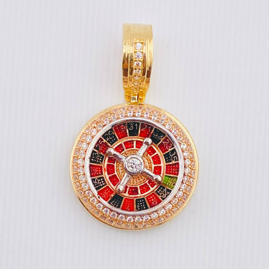 Dije Ruleta Casino Movil 6.45gr / 1 in / Tres Oros 18K *