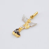 Pendant San Miguel 1.55gr / 1 in / Two Yellow White Gold 18K *