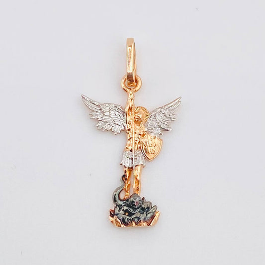 Dije San Miguel 1.75gr / 1 in / Tres Oros 18K ©
