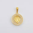 Dije Placa Circular San Benito 2.05gr / 1 in / Oro Amarillo 18K
