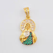 Dije San Judas Tadeo 2.9gr / 1 in / Dos Oros Amarillo Blanco 18K