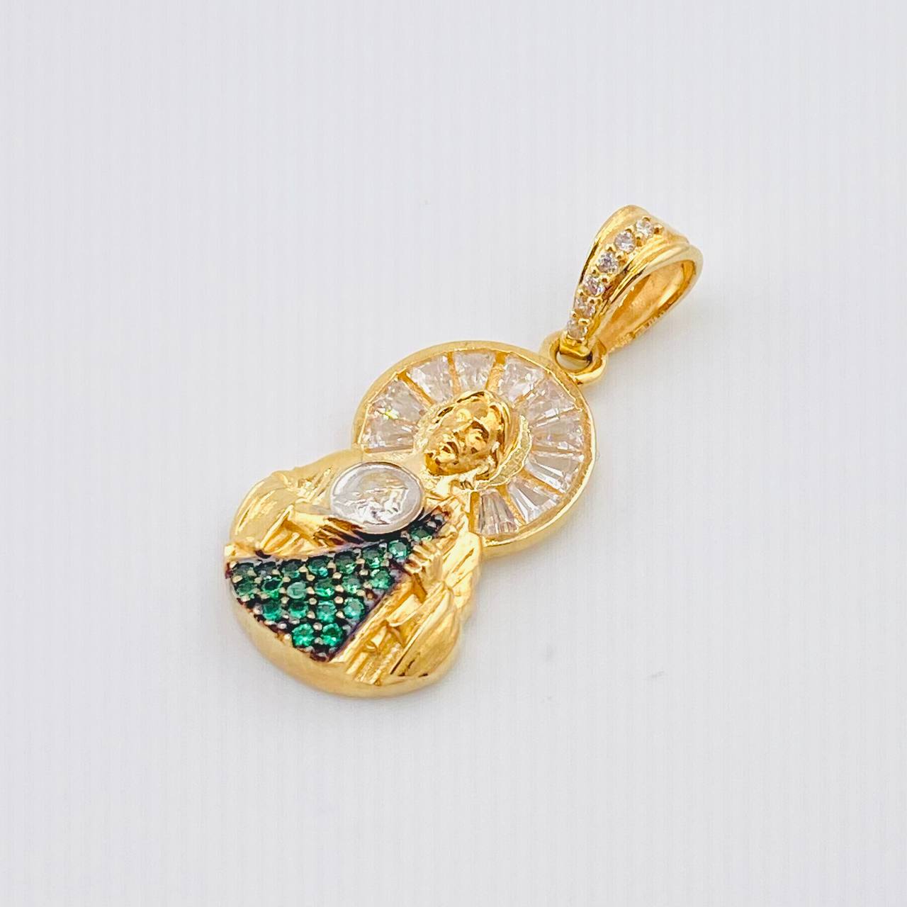 Dije San Judas Tadeo 2.9gr / 1 in / Dos Oros Amarillo Blanco 18K