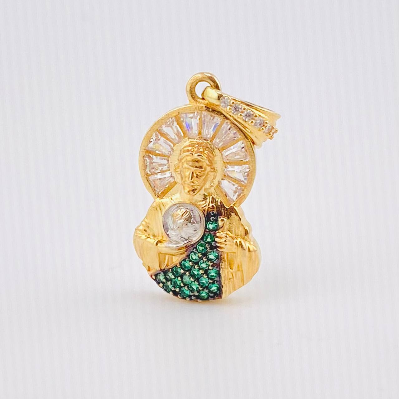 Dije San Judas Tadeo 2.9gr / 1 in / Dos Oros Amarillo Blanco 18K