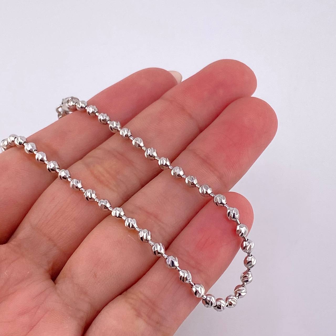 Military Bracelet 6.15 g / 7 3/4 in / 3 mm 18K White Gold