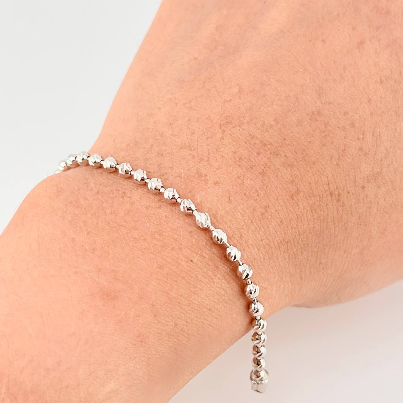 Military Bracelet 6.15 g / 7 3/4 in / 3 mm 18K White Gold