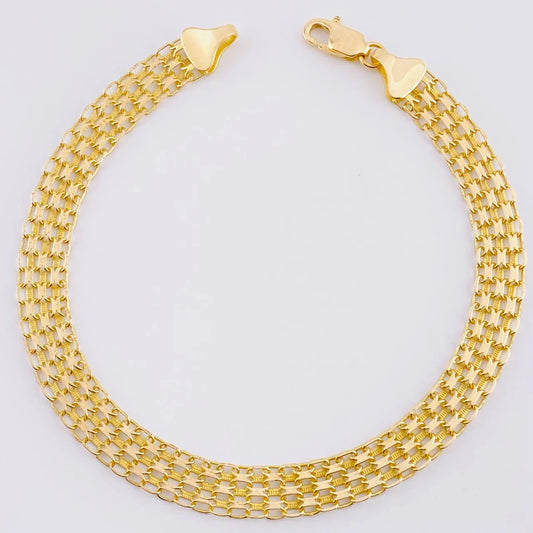 Pulso Chino 9.3 g / 7 3/4 in / 7.6 mm Oro Amarillo 18K
