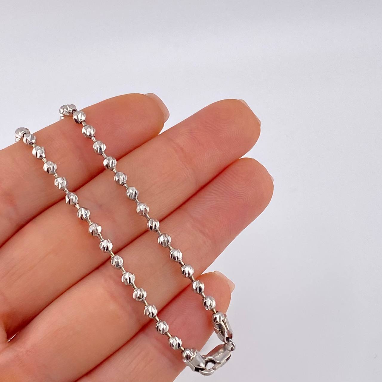 Military Chain 17.85 g / 24 in / 3 mm 18K White Gold