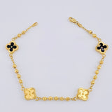 Pulso Militar Trebol Doble Faz 4.3 g / 7 1/2 in / 3 mm Oro Amarillo 18K