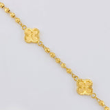 Pulso Militar Trebol Doble Faz 4.3 g / 7 1/2 in / 3 mm Oro Amarillo 18K