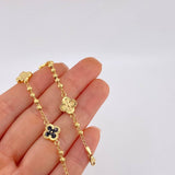 Pulso Militar Trebol Doble Faz 4.3 g / 7 1/2 in / 3 mm Oro Amarillo 18K