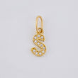 Pendant Letter S Italic 0.45 g / 1 in Yellow Gold 18K