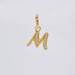 Dije Letra M Cursiva 0.7 g / 1 in Oro Amarillo 18K