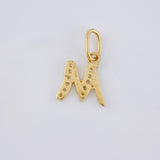 Dije Letra M Cursiva 0.7 g / 1 in Oro Amarillo 18K