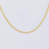 Cadena Cubana 2.25g / 45cm / 2.2mm Oro Amarillo 18K