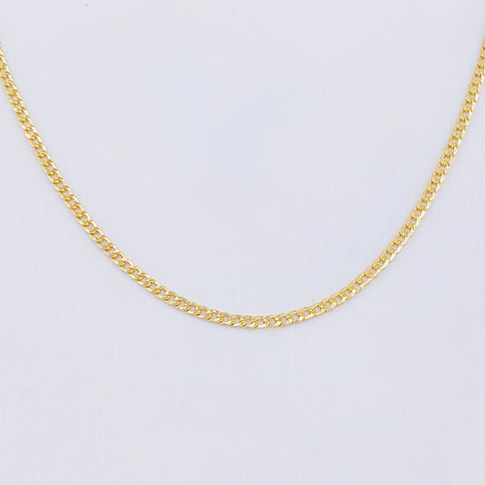Cadena Cubana 3.4g / 50cm / 2.3mm Oro Amarillo 18K