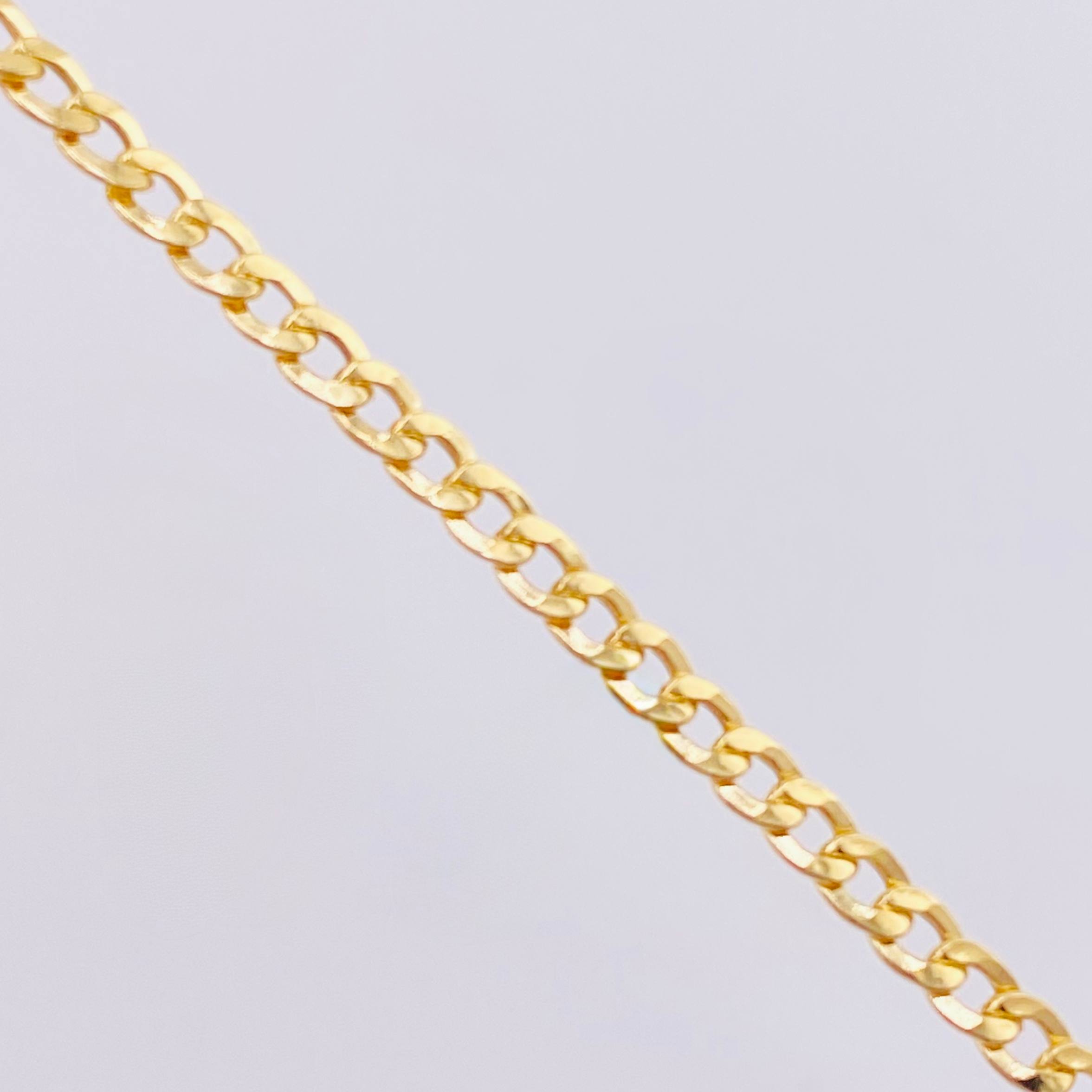 Cadena Cubana 1.95g / 16 in / 2.3mm Oro Amarillo 18K