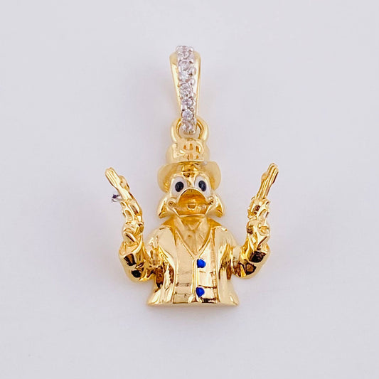 Dije Pato Pistolas 2.4g / 1 in Oro Amarillo 18K