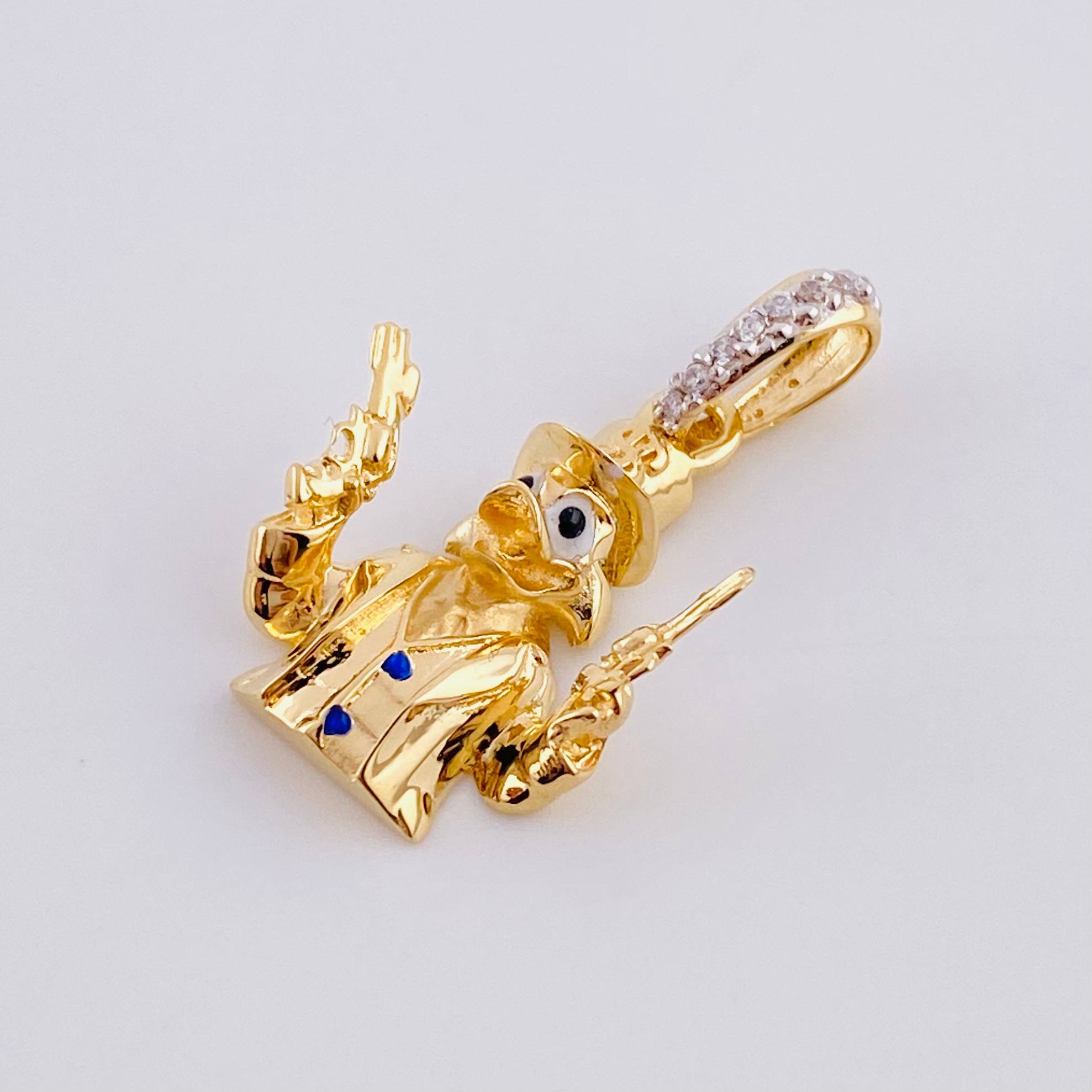 Dije Pato Pistolas 2.4g / 1 in Oro Amarillo 18K