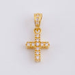 Dije Cruz Doble 1g / 3/4 in Oro Amarillo 18K