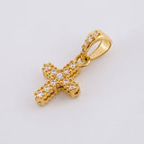Dije Cruz Doble 1g / 3/4 in Oro Amarillo 18K