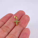 Dije Cruz Doble 1g / 3/4 in Oro Amarillo 18K